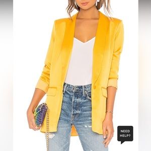 The Fleur Blazer in Mustard Yellow l’academie by revolve new never been worn